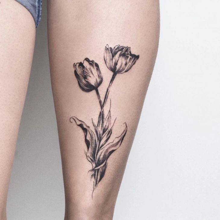 tato bunga tulip